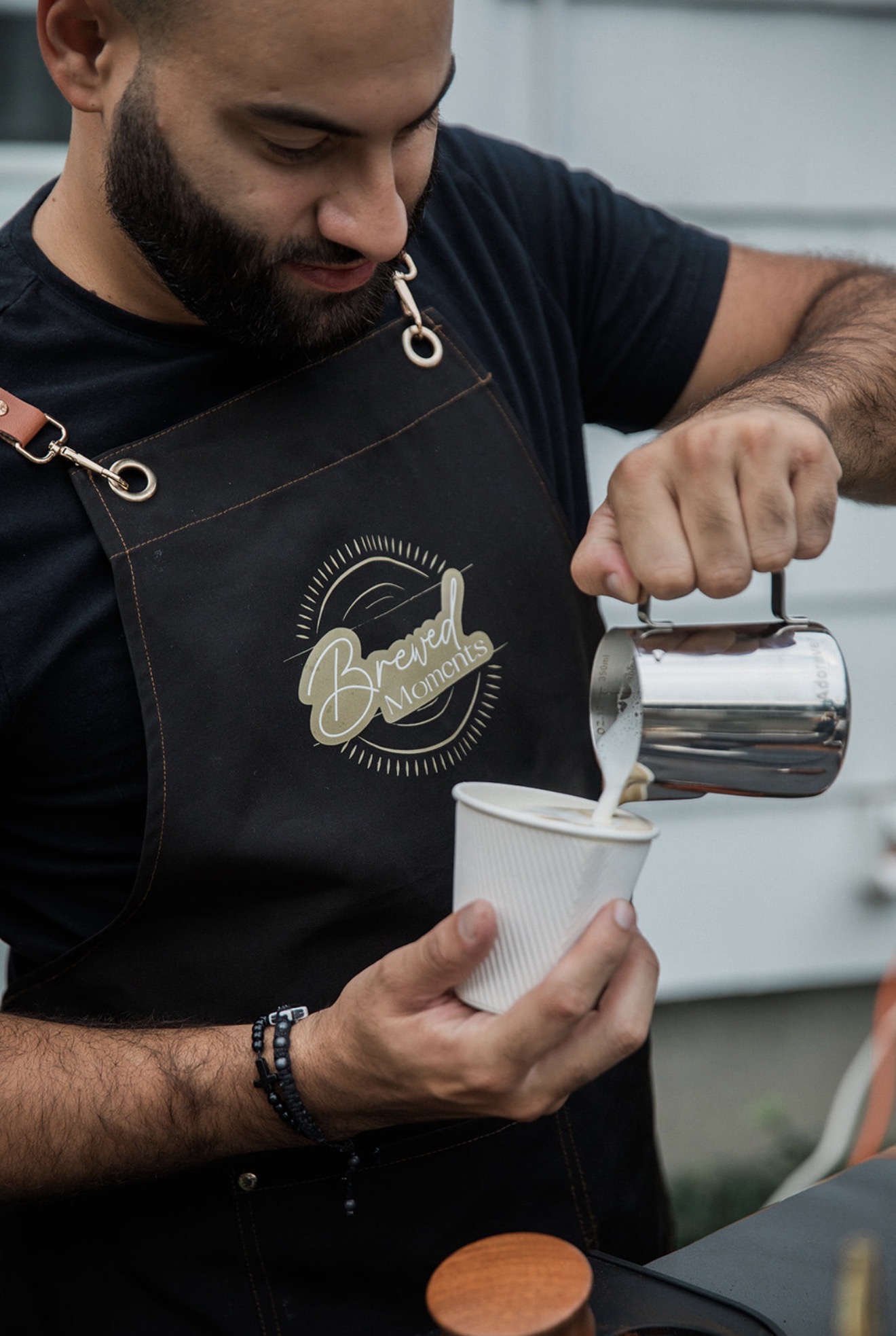 Brewed Moments Coffee Cart mobile espresso bar experience at a New York event